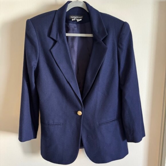 Vintage 90s Savannah Wool Blend Longer Length Jacket, Marked Size 10 - Picture 2 of 4